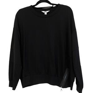 Joy Lab‎ Black Sweatshirt with Zipper at waist and banding detailing on Arm XXL